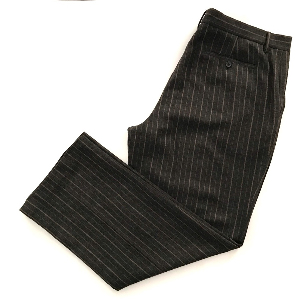 Michael Kors Men's Dress Pants 40 x 32
Wool Rayon Stretch Gray Copper Stripes